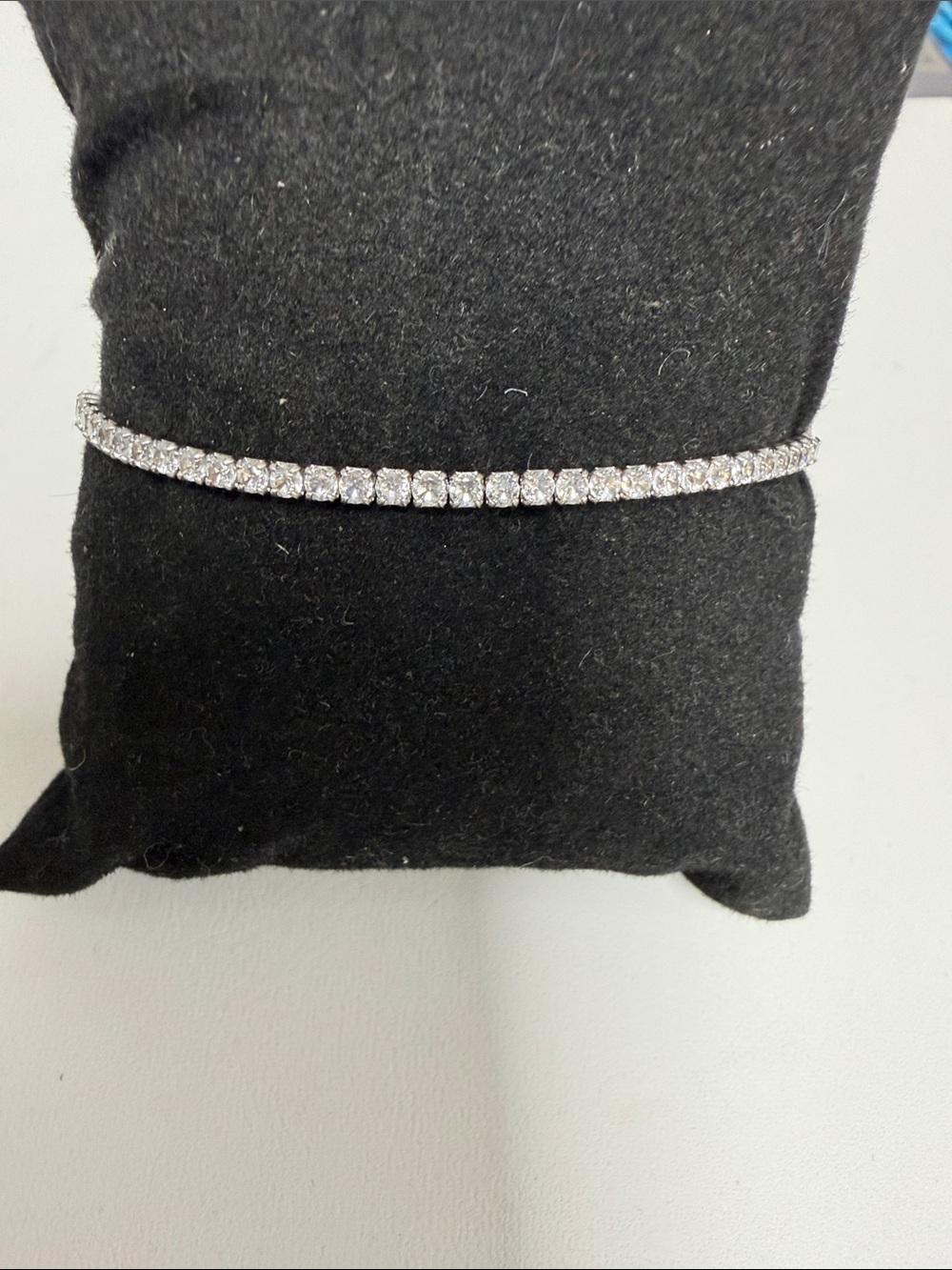 Sterling Silver Tennis Bracelet with Clear Stones